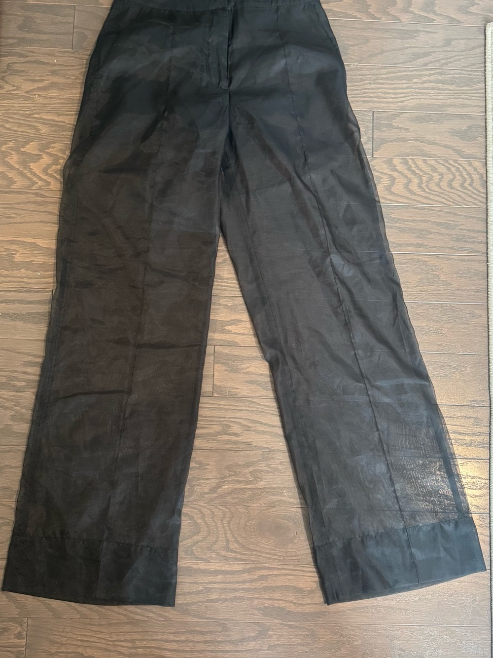 H&M sheer organza trousers with built-in shorts